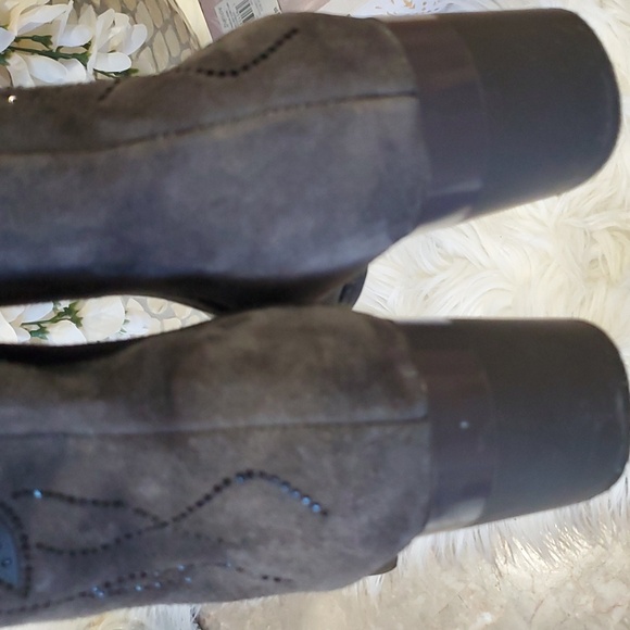 Bonetti  collection grey women's suade boots size 7 - Picture 10 of 16